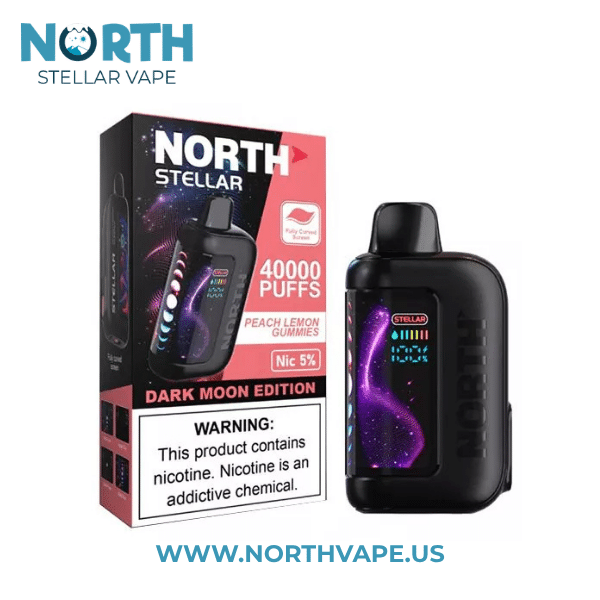 Peach Lemon Gummies North Stellar Dark Moon Edition 40K Puffs